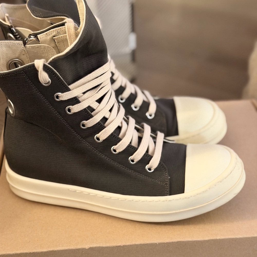 Rick Owen’s DRKSHDW - Grey Canvas Sneakers